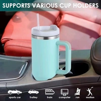1200 ML Insulated Tumbler with Lid and Straw | Stainless Steel Tumbler with Handle & Straw | Best for Travelling, Sport, Office, Gym & Outdoor for Adults Best for Gifting Thermal Cope Beer