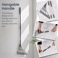 Universal Multifunction Durable Eco-Friendly 2-in-1 Magic Broom Wiping Sweeper TPR Broom with Scraper, Bathroom Wiper Broom