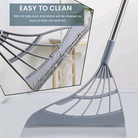 Universal Multifunction Durable Eco-Friendly 2-in-1 Magic Broom Wiping Sweeper TPR Broom with Scraper, Bathroom Wiper Broom