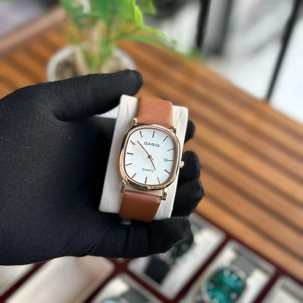 Most Demanded Gasiq Quartz Movement Watch With High Quality Strap Best finishing Body & Case - SRG3