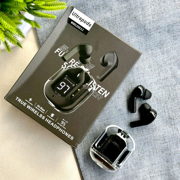 Wireless Bluetooth Earbuds, Stereo in-Ear Headset Earphone, Bluetooth Headphones With Automatic Pair - Black