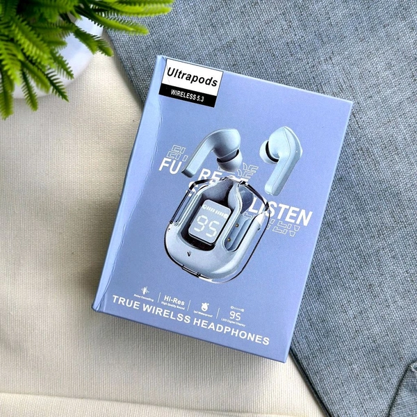 Wireless Bluetooth Earbuds, Stereo in-Ear Headset Earphone, Bluetooth Headphones With Automatic Pair - Blue