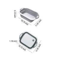 3in1 Multi-Function Portable Foldable Chopping Board, Dish Rack, Washing Bowl & Draining Basket