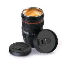 Camera Lens Shaped Coffee Mug With Lid camera cup, 350ml