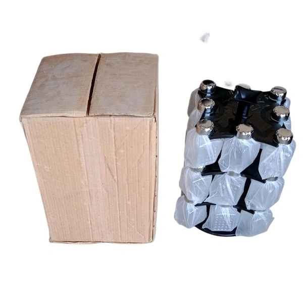 All New Square 24 Bottle Design 360 Degree Revolving Spice Rack Container Condiment, Pieces Set, Square Small Container