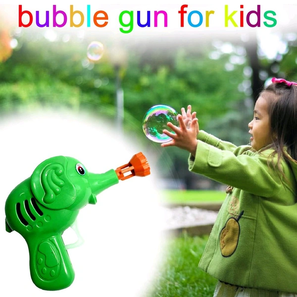 Bubble Gun Elephant Hand Pressing Bubble Gun Toy for Kids Bubble Liquid Bottle with Fun Loading