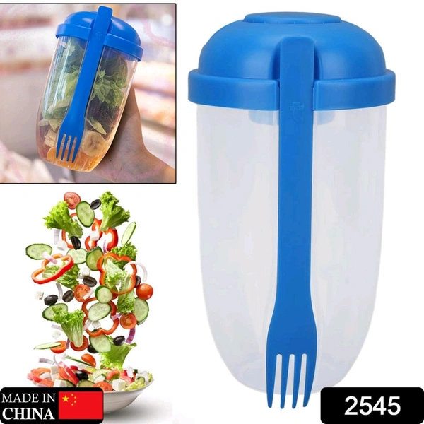 Fruit and Vegetable Salad Cups Easy Clean Salad Mixing Cup for Business People for Business Travel (1Pc)