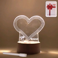 Creative Visualization Lamp 3 D Acrylic Decorative Lamp for Creative Keeps Notes Drawing Table Lamp With Pen for Home Decor / Bedroom / Gift / Office Decoration / Erasable Board (1 pc)