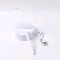 Creative Visualization Lamp 3 D Acrylic Decorative Lamp for Creative Keeps Notes Drawing Table Lamp With Pen for Home Decor / Bedroom / Gift / Office Decoration / Erasable Board (1 pc)
