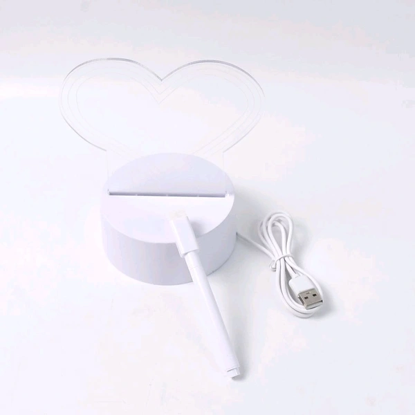 Creative Visualization Lamp 3 D Acrylic Decorative Lamp for Creative Keeps Notes Drawing Table Lamp With Pen for Home Decor / Bedroom / Gift / Office Decoration / Erasable Board (1 pc)