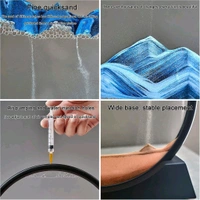 3D Moving Sand Art – Liquid Motion Deep Sea Sandscape in Round Glass Frame