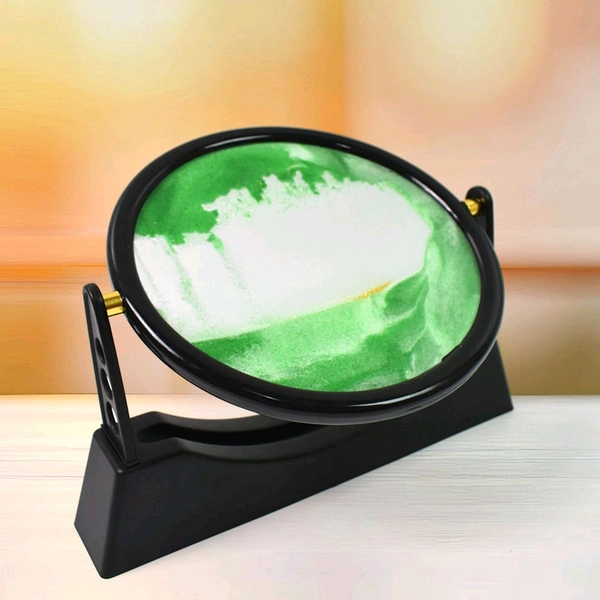 3D Deep Sea Landscape Liquid Motion Display, Moving Sand Frame Relaxing Desktop Home Decor (1 Pc)