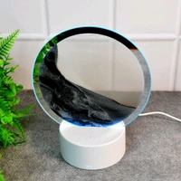 3D Deep Sea Landscape Liquid Motion Display with LED Light | Moving Sand Frame Relaxing Desktop Home Decor (1 Pc)
