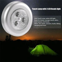 Round Shaped LED Battery-Powered Wireless Night Light Stick Tap Night Lamp (Pack Of 2)