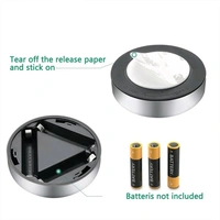 Round Shaped LED Battery-Powered Wireless Night Light Stick Tap Night Lamp (Pack Of 2)