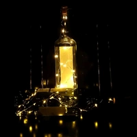 Wine Bottle Cork String Light | Multi LED / 2M Cable Length Copper Wire Battery Operated for New Year, Indoor Outdoor Light Decoration for Home Birthday Party (Warm white / 2 Pc)