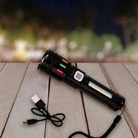 LED Torch High Lumens Fast Charging Flashlight / Torch with Far & Near Zoom Lighting Modes Waterproof Torches, Zoomable Long Shot Flashlight for Hiking, Camping USB Chargeable Flashlight / Torch Light (1 Pc)