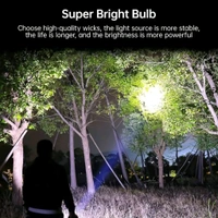 Outdoor Portable Camping Fishing Flashlight / Torch Multi-Mode High Brightness Lantern COB 7LED Hand Light USB Rechargeable Light with Side Light High Power LED Flashlight Powerful (1 Pc)