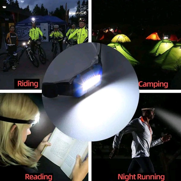 Head lamp Flashlight Waterproof Portable Lantern Headband Light Torch Lamp for Outdoor Camping Hiking Backpack Cycling, Running Hunting 10W Cob(1 Pc)