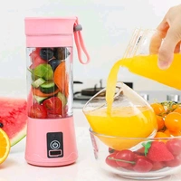 Multi-Purpose Portable USB Electric Juicer 6-Blades, Protein Shaker, Blender Mixer Cup (380 ML)
