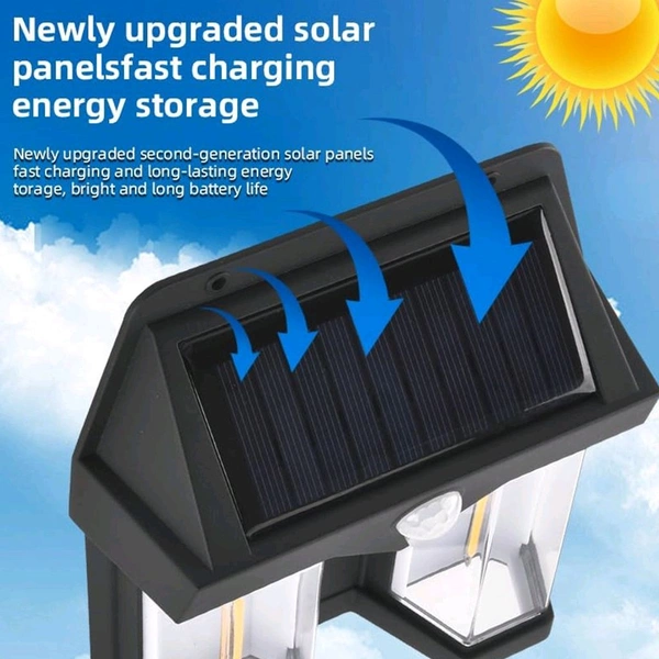 Outdoor Solar Wall Lamp – Waterproof Motion Sensor Garden & Security Light