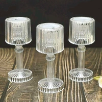 LED Table Lamp Portable Crystal White Glass Plastic Lamps for Restaurant, Outdoor, Office, Lamp, Show-piece Festival New Year Diwali Gift Decoration Home Decor Party Mini Acrylic LED Desk Lamps Battery Powered (1 Pc / Small)