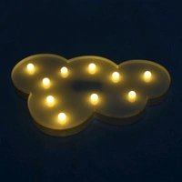 3D LED Night Light Table Lamp for Party Birthday Wedding Atmosphere, Battery Operated Decorative Light Nursery Lamp for Bedroom and Wall Decoration For Children Bedroom Wall, Light (1 Pc / Battery Not Included)
