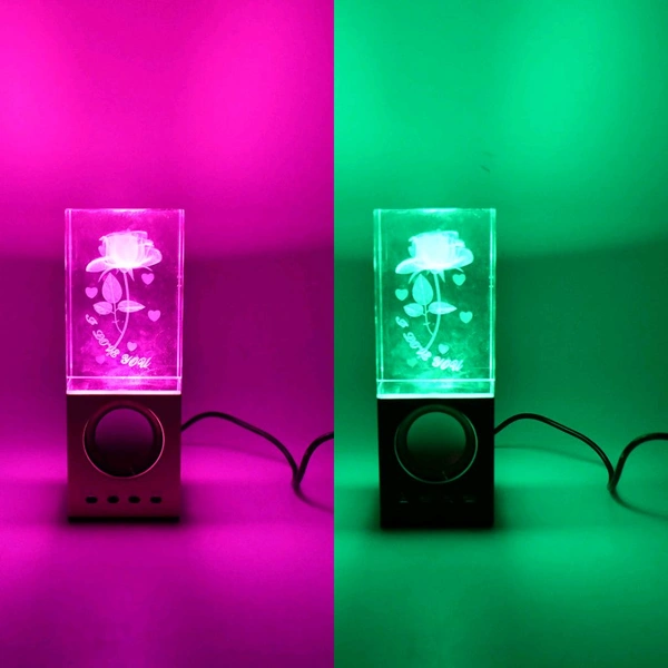 3D Mix Design LED Light - Stunning Ocean-Inspired Desk Decor Crystal Mix Design, LED Light Base, USB Charging for Birthday, Wedding Anniversary, Women's, ular, Gift for Wife, Girlfriend, Husband (1 Pc / Mix Design / B Grade)