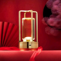 Crystal Lantern Table Lamp – Rechargeable & Cordless LED Light (1 Pc) Perfect for Restaurants, Bedrooms, Outdoor Spaces & More