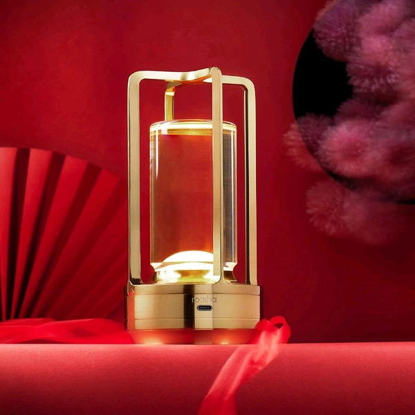 Crystal Lantern Table Lamp – Rechargeable & Cordless LED Light (1 Pc) Perfect for Restaurants, Bedrooms, Outdoor Spaces & More