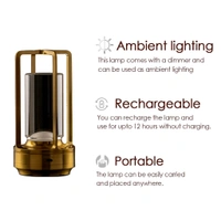 Crystal Lantern Table Lamp – Rechargeable & Cordless LED Light (1 Pc) Perfect for Restaurants, Bedrooms, Outdoor Spaces & More