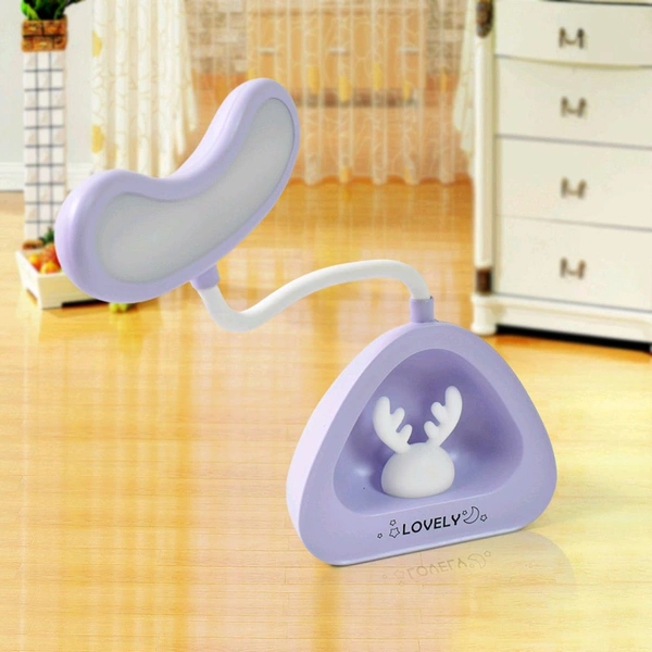 Cute & Lovely LED Desk Lamp – Button Control (1 Pc) Perfect for Reading, Studying, and Cozy Nights