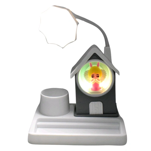Cute Lovely Cartoon With Base LED Desk Light, LED Lamps Button Control, Portable Flexible, Table Reading Lights for Reading / Relaxation / Bed time On Off Switch Student Study Reading, USB Charging (1 Pc)
