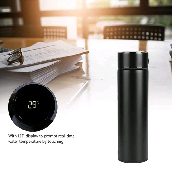 Thermal Coffee Carafe Tea Pot & Water Bottles, with LED Display Temperature Stainless Steel, Double Wall Vacuum Insulated for Home for Office (Bottle 500 ML & Pot 1000 ML / 2 Pc)