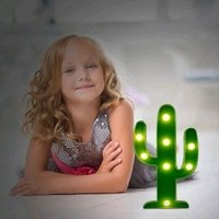 LED Cactus Light, LED Desk Lamp, LED Table Lamp, Night Lamp, for Home, Booking, Night Light, Marker Light Battery Operated Nursery Lamp, Decorative Light for Kid's Room (1 Pc / Battery not Included)
