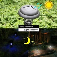 Medium UV LED Solar Powered LED Mosquito Trap / Bug Zapper, Protection Against Mosquito Insects, Solar Lights with Bug Zapper and Garden Lighting, Dual Modes for Small Insects Yard Garden Lawn Light Lamp (1 Pc)
