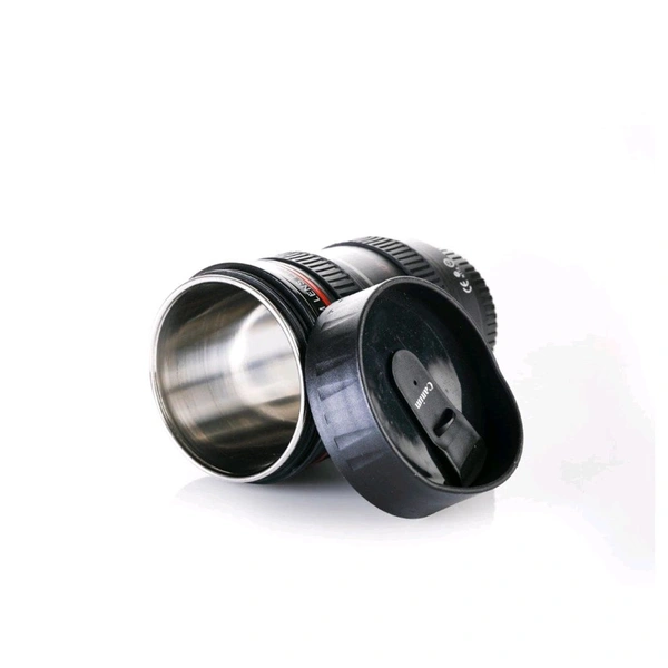 Camera Lens Shaped Coffee Mug Flask with Lid | A Creative and Functional Mug for Everyday Use!