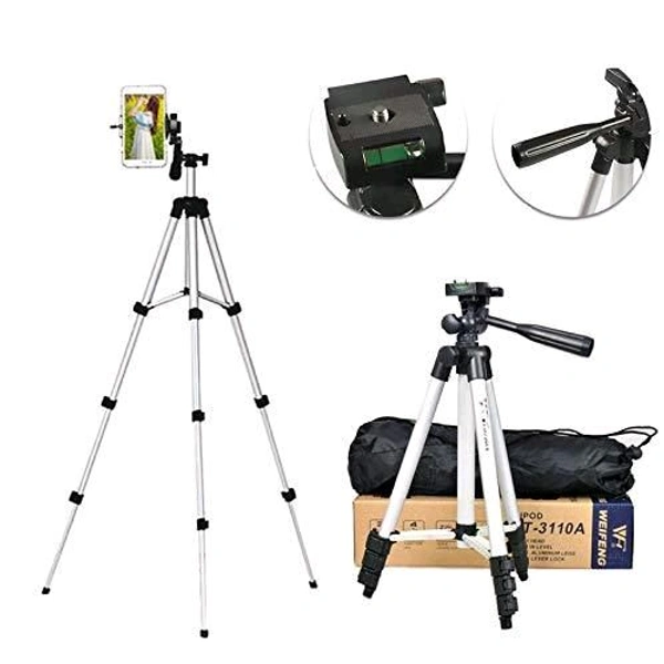 Portable & Foldable Mobile Tripod with Clip Holder Bracket (Recommended For Mobiles)