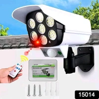 Solar Light Outdoor 77 Led Motion Sensor Security Camera Shaped Dummy Wall Lamp Waterproof For Home, Outdoor, Garden with Remote Control (1 Pc)
