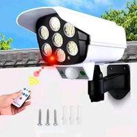 Solar Light Outdoor 77 Led Motion Sensor Security Camera Shaped Dummy Wall Lamp Waterproof For Home, Outdoor, Garden with Remote Control (1 Pc)
