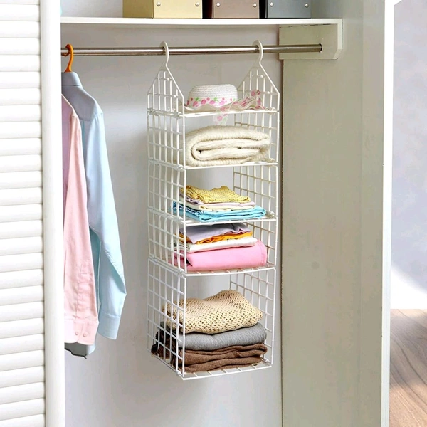 Multipurpose 5-Layer Folding Clothes Storage Rack | Effortless Organization for Students, Small Spaces & Smart Storage