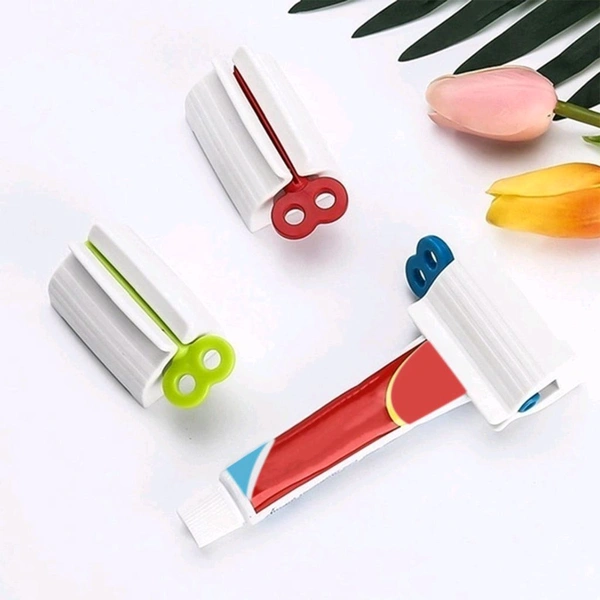 Rolling Tube Toothpaste Squeezer Toothpaste Seat Holder Stand Rotate Toothpaste Dispenser (Pack Of 2)