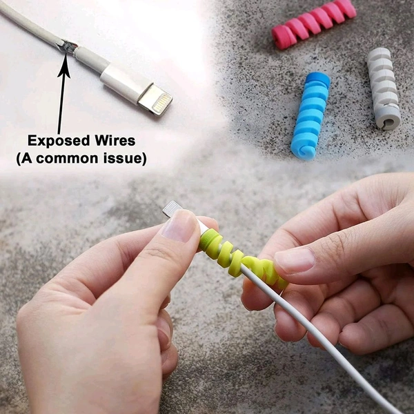 Spiral Charger Cable Protector – Pack of 10 | Extend the Life of Your Charging Cables