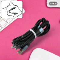 3-in-1 Super Fast Charging Cable 100w, Multifunctional Convenient Super Fast Charging Cable - Nylon Braided Cord, Silicone Zinc Alloy 3 Head Charging Cable