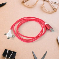 3 in 1 Charging Cable Light Up Fast Charger Multi Lighting Cable Charging Cable LED Flowing Light Up Charger Cable Durable TPE Charging Cord for Most Smart, Cell Phones (1 Pc)
