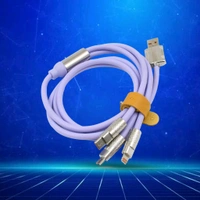 Multi USB Charging Cable 3 in 1, Multi Super Fast Charging Cable with USB-C, Micro USB Port (1 Pc)