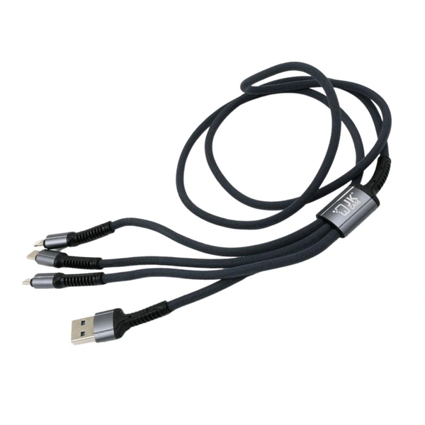 Multi USB Charging Cable 3 in 1, Multi Super Fast Charging Cable with USB-C, Micro USB Port, iPhone devices (1 Pc / 1200 MM)