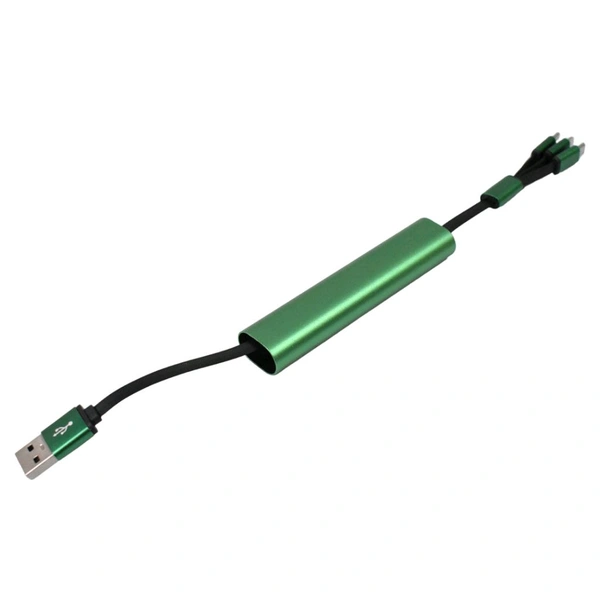 Charging Cable, 3 in 1 Extendable, Data transmit & Charging Cable, Retractable Charging Cord, Tangle proof, Supports 3 Types of Terminals, Compatible with Regular Chargers, Smartphone Compatible, Ultra (1 Pc)