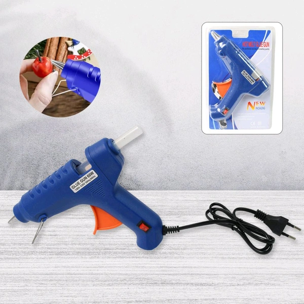 Professional 60 Watt with 2 Pcs Hot Melt Glue Stick & ON / Off Switch, Electric Tool Hot Melt Glue Gun For Multi Use (1 Pc)
