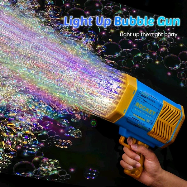 69 Holes Big Rechargeable Powerful Machine Bubble Gun Toys for Kids Adults, Bubble Makers, Big Rocket Boom Bubble Blower Best Gifts
